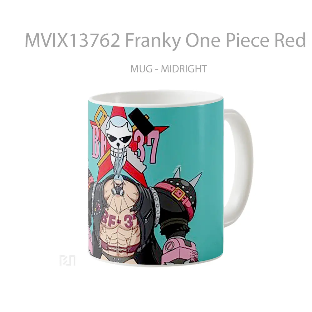 Mug Franky One Piece Red Cangkir Anime - All-side / Desain