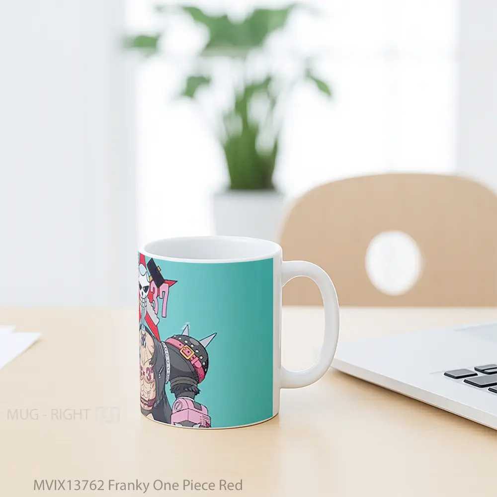 Mug Franky One Piece Red Cangkir Anime - All-side / Desain