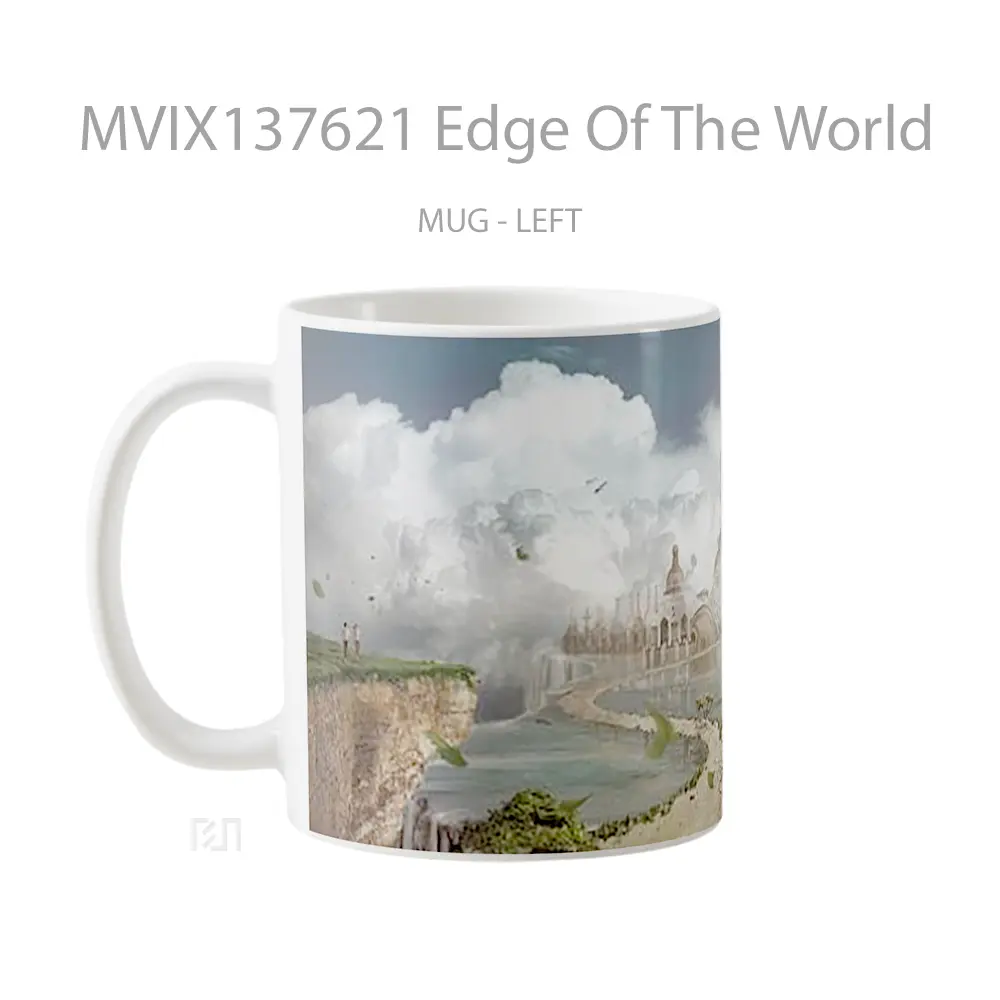 Mug Edge Of The World Gelas Keramik Unik - All-side / Desain