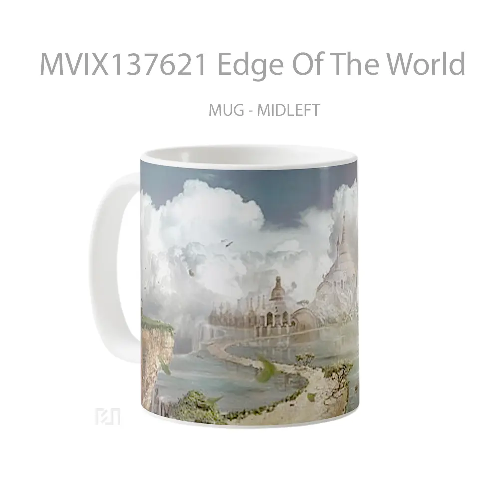 Mug Edge Of The World Gelas Keramik Unik - All-side / Desain