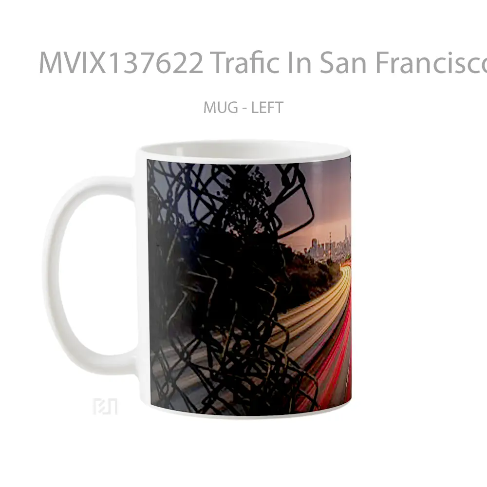 Mug Trafic In San Francisco Gelas Keramik Unik - All-side / Desain