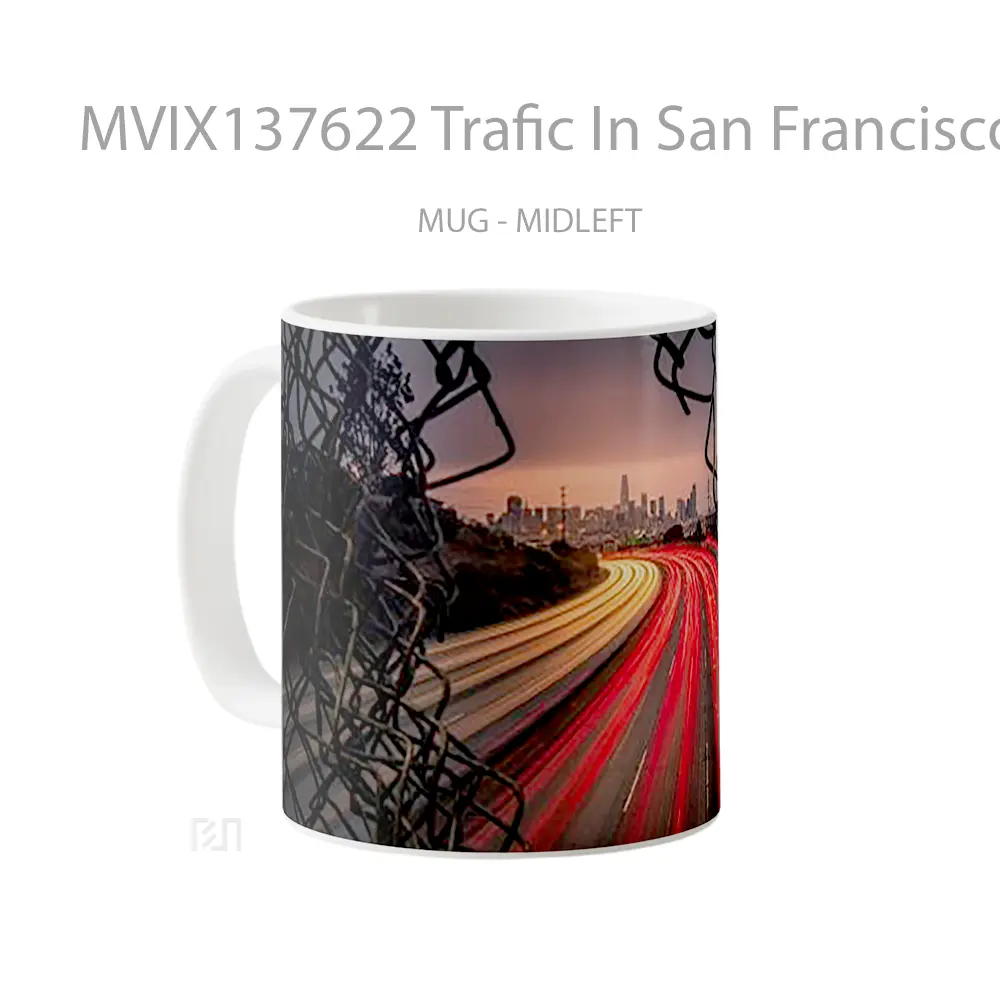 Mug Trafic In San Francisco Gelas Keramik Unik - All-side / Desain
