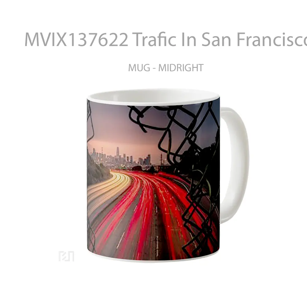 Mug Trafic In San Francisco Gelas Keramik Unik - All-side / Desain