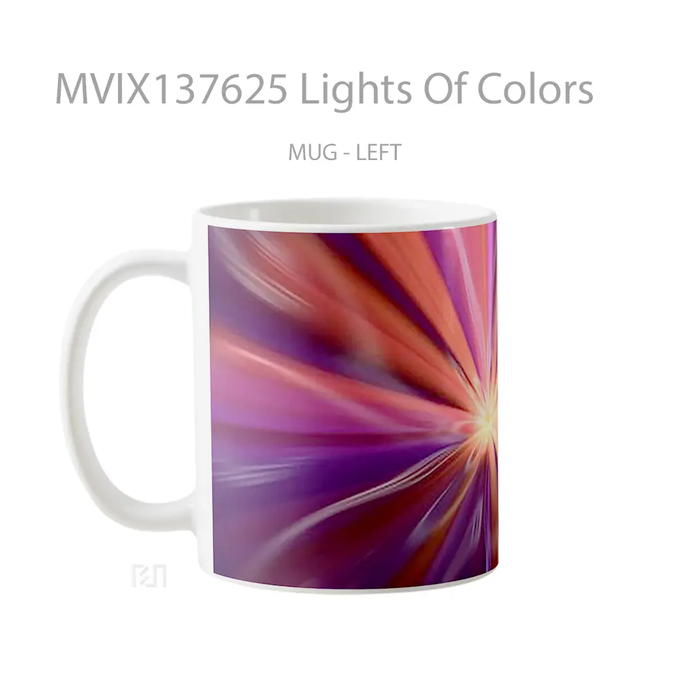 Mug Lights Of Colors Gelas Keramik Unik - All-side / Desain