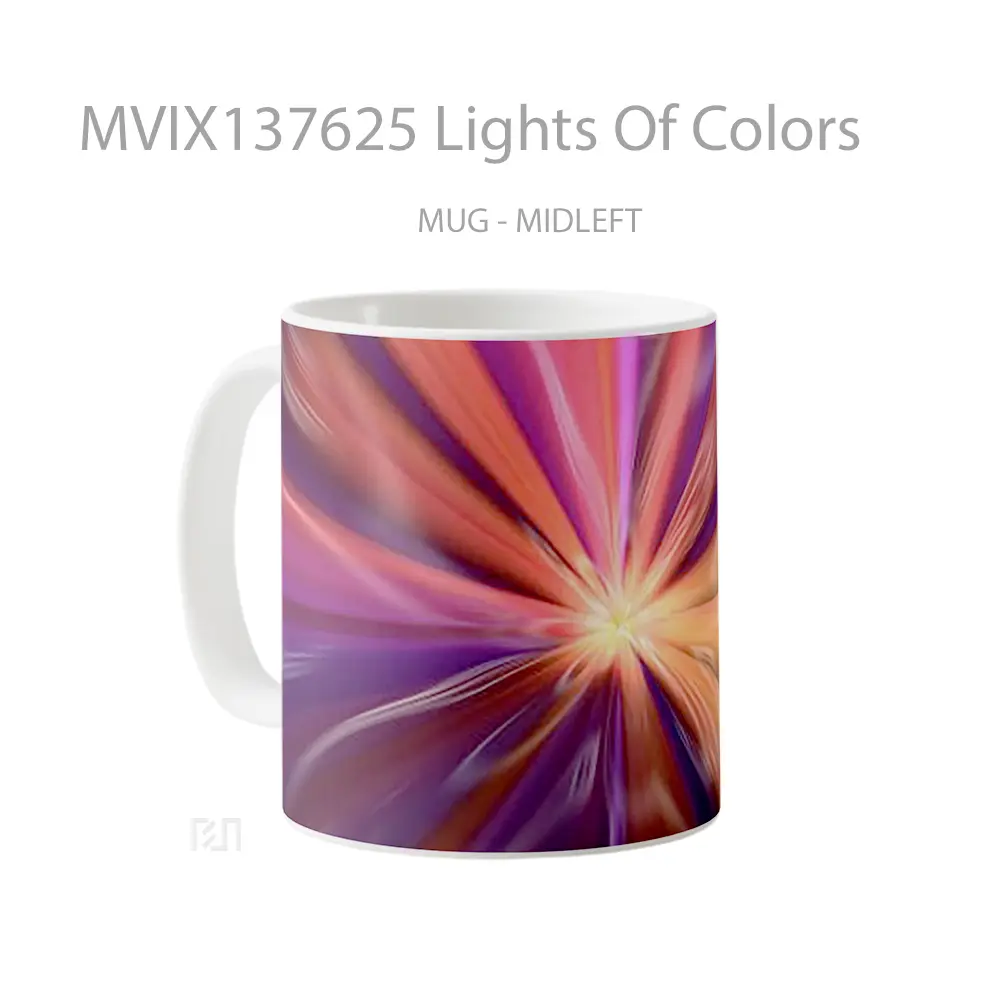 Mug Lights Of Colors Gelas Keramik Unik - All-side / Desain