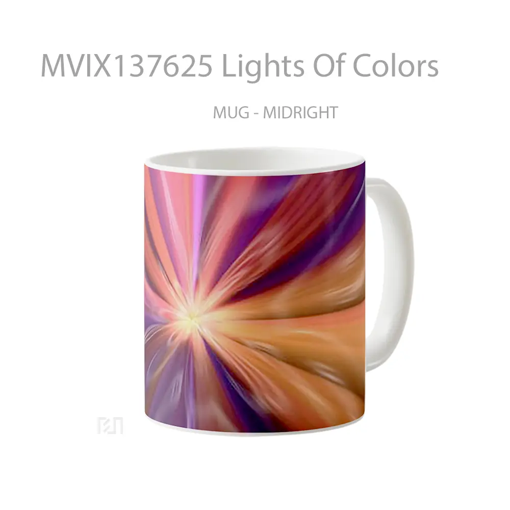 Mug Lights Of Colors Gelas Keramik Unik - All-side / Desain
