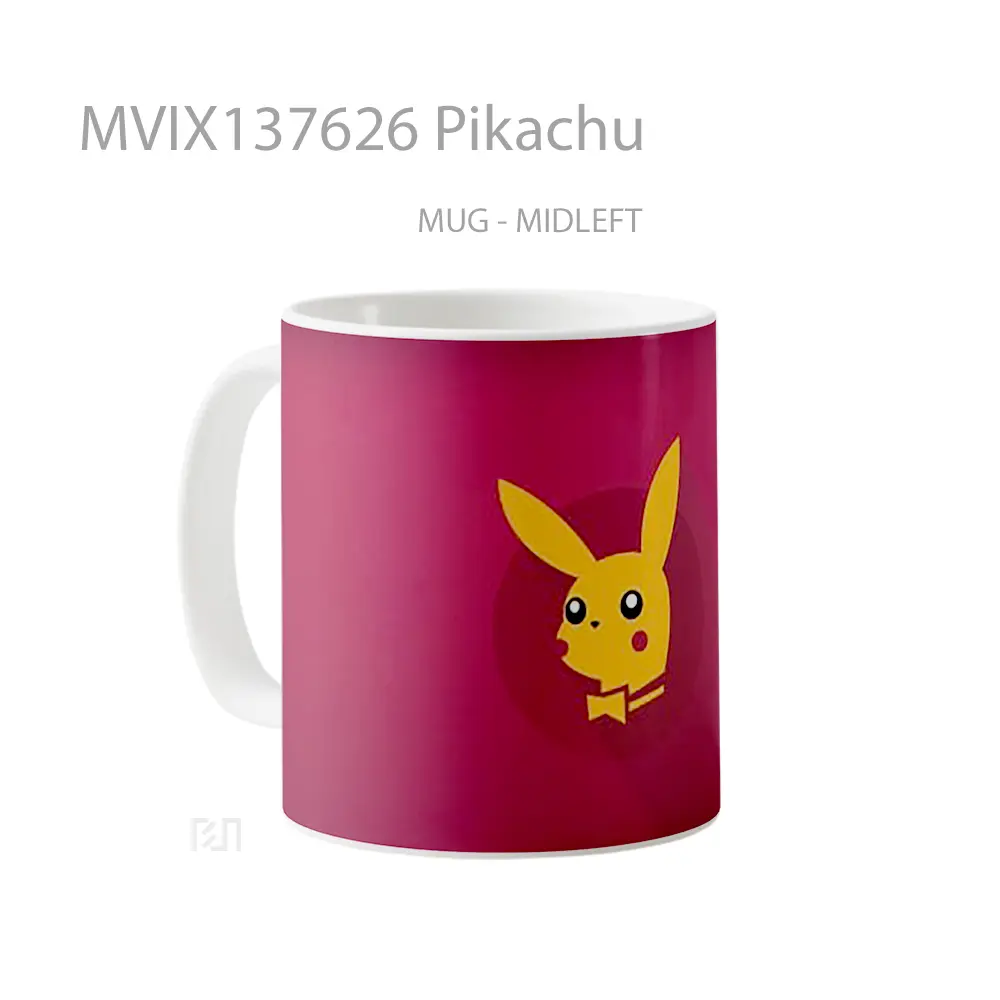 Mug Pikachu Gelas Keramik Unik - All-side / Desain