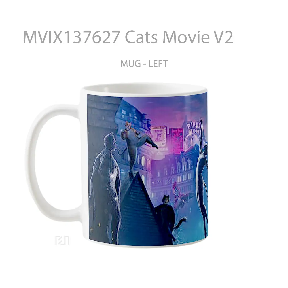 Mug Cats Movie V2 Gelas Hewan Lucu - All-side / Desain