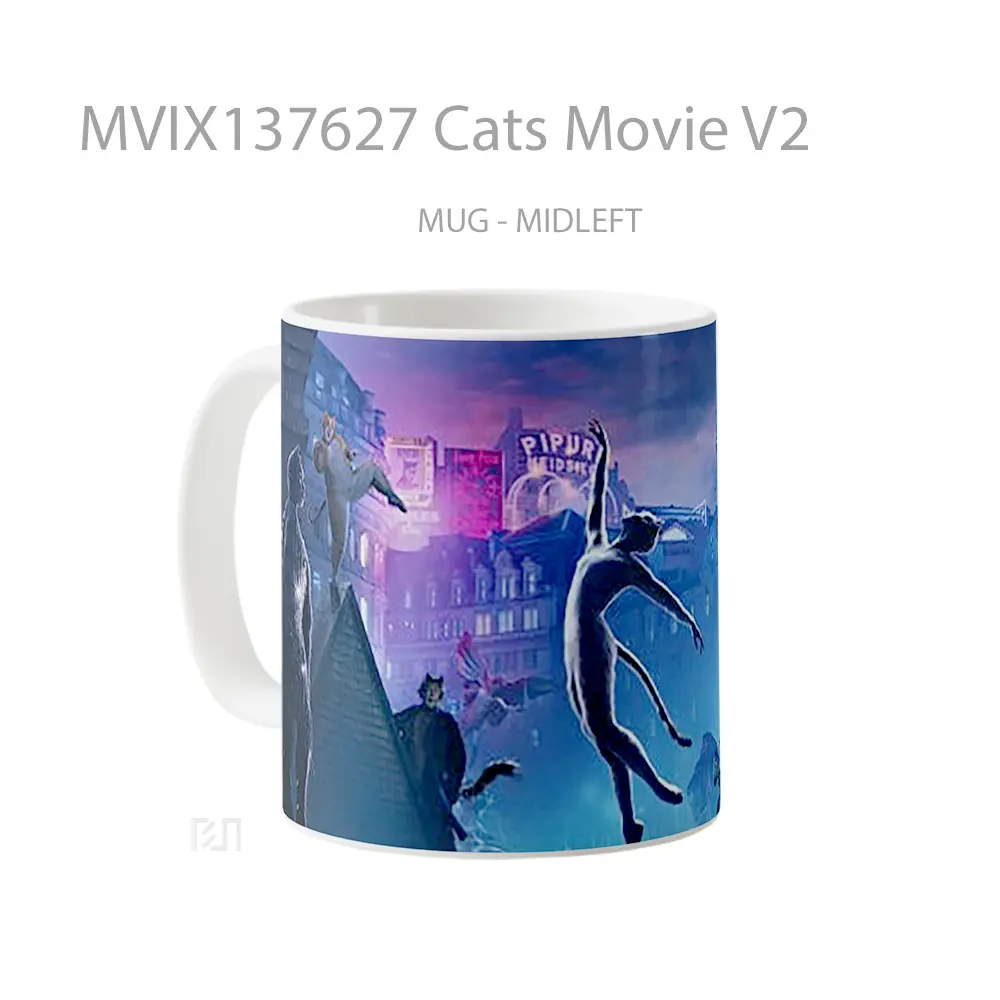 Mug Cats Movie V2 Gelas Hewan Lucu - All-side / Desain