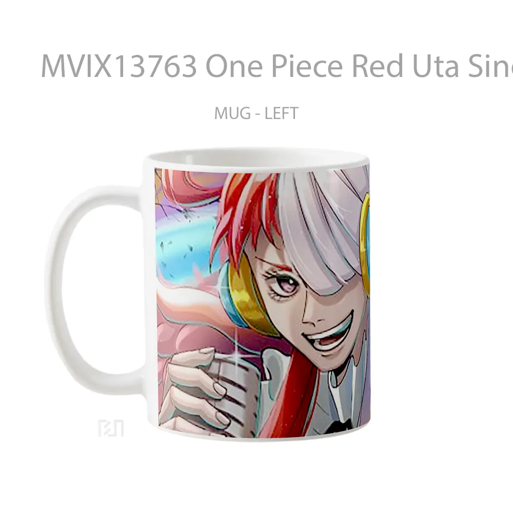 Mug One Piece Red Uta Singing Cangkir Anime - All-side / Desain