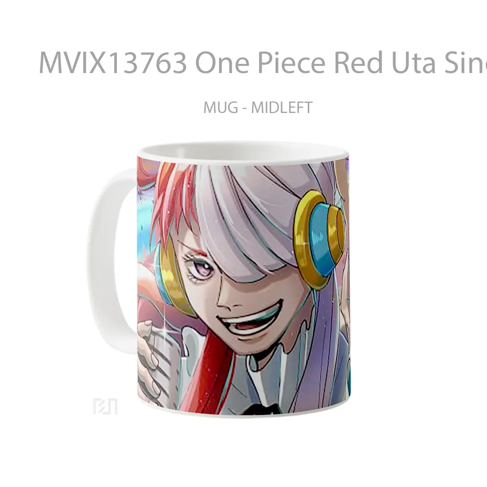 Mug One Piece Red Uta Singing Cangkir Anime - All-side / Desain