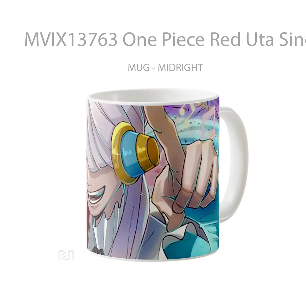 Mug One Piece Red Uta Singing Cangkir Anime - All-side / Desain