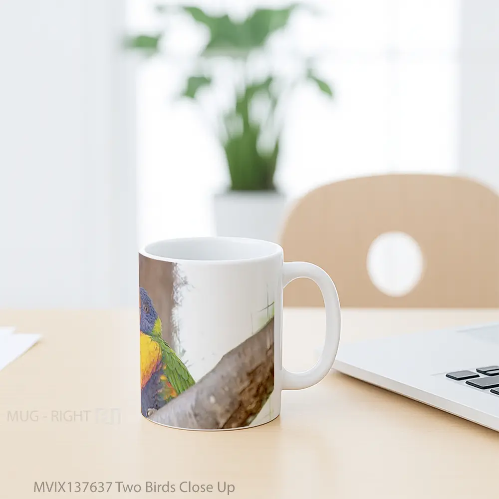 Mug Two Birds Close Up Gelas Hewan Lucu - All-side / Desain