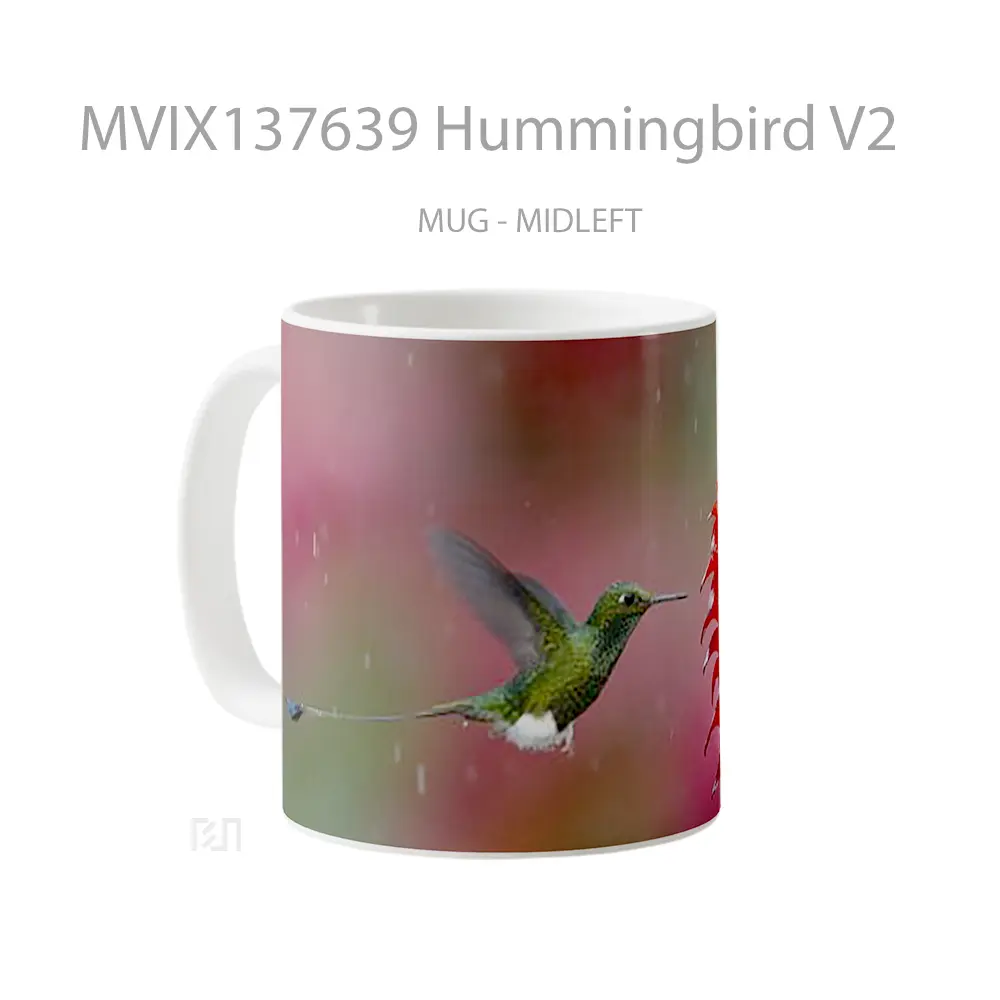 Mug Hummingbird V2 Gelas Keramik Unik - All-side / Desain