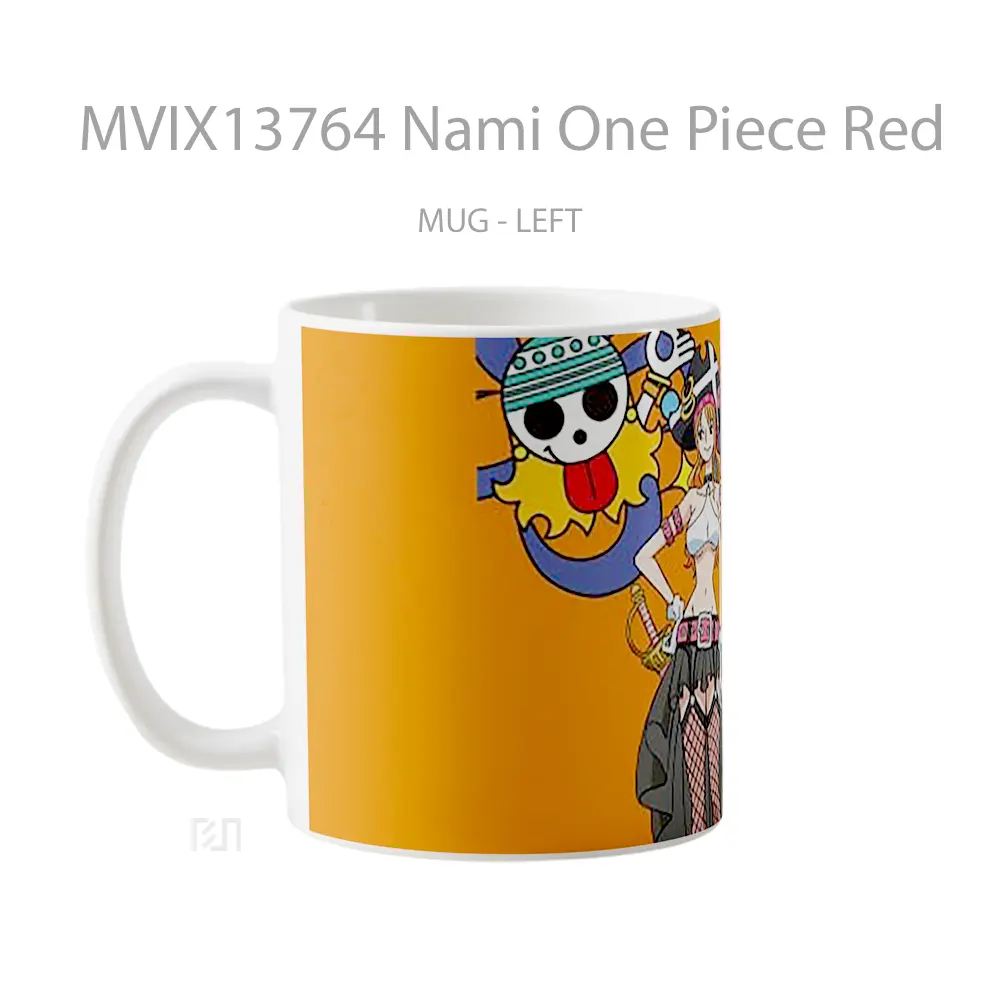 Mug Nami One Piece Red Cangkir Anime - All-side / Desain