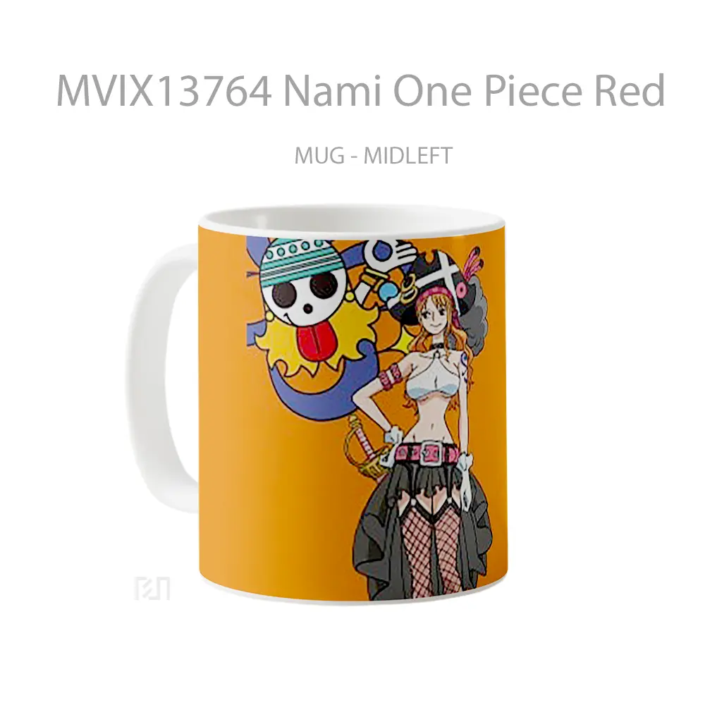 Mug Nami One Piece Red Cangkir Anime - All-side / Desain