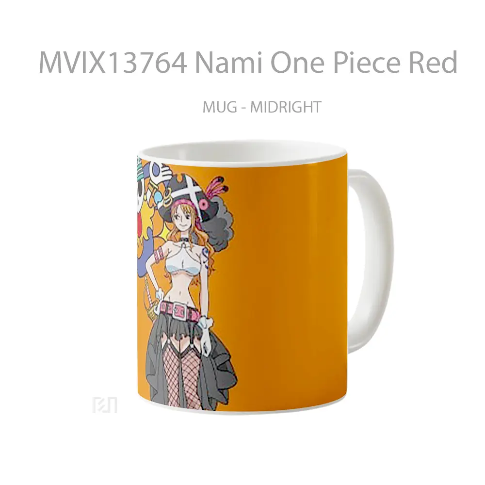 Mug Nami One Piece Red Cangkir Anime - All-side / Desain