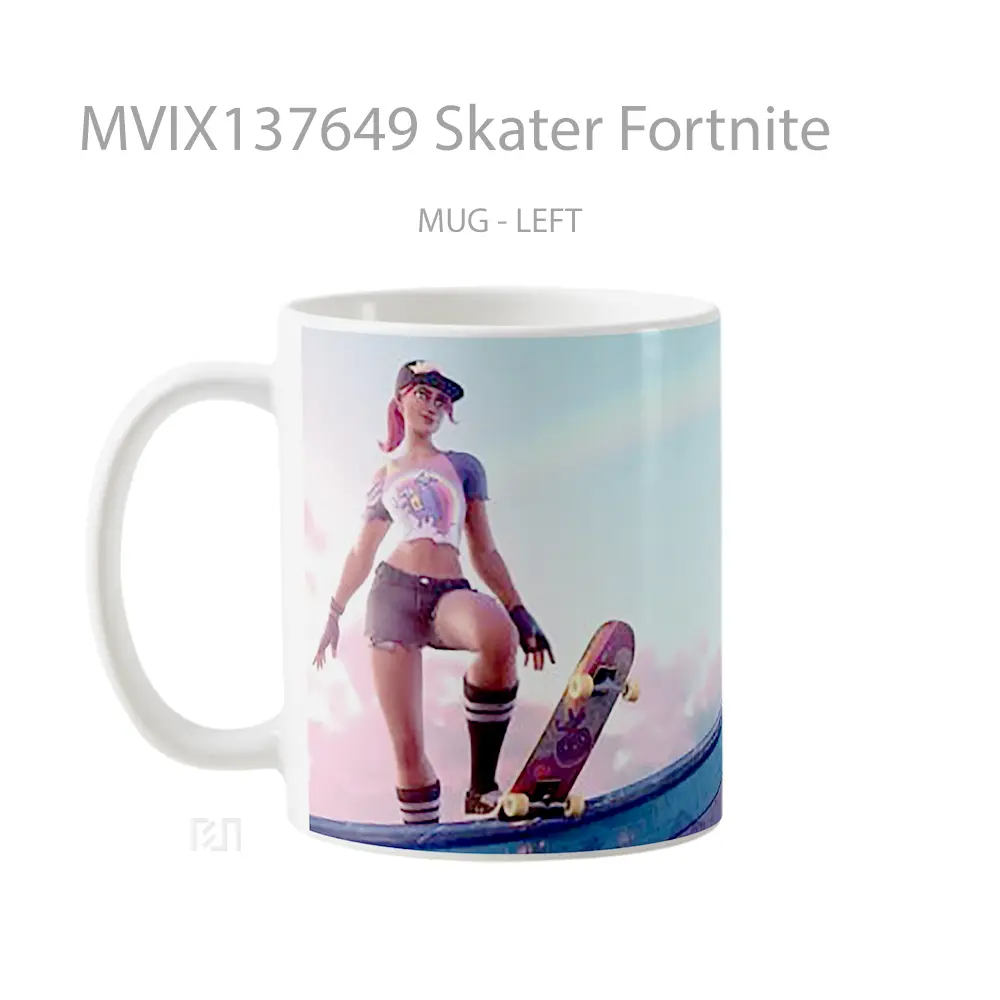 Mug Skater Fortnite Cangkir Gamer - All-side / Desain