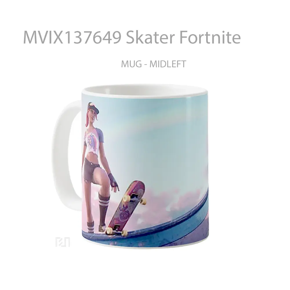 Mug Skater Fortnite Cangkir Gamer - All-side / Desain