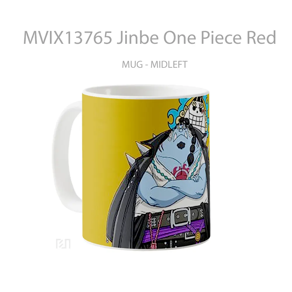 Mug Jinbe One Piece Red Cangkir Anime - All-side / Desain