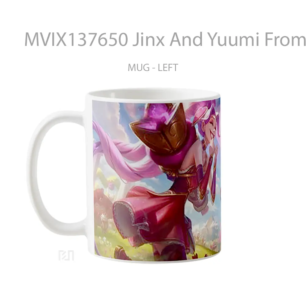 Mug Jinx And Yuumi From League Of Legends Cangkir Gamer - All-side / Desain