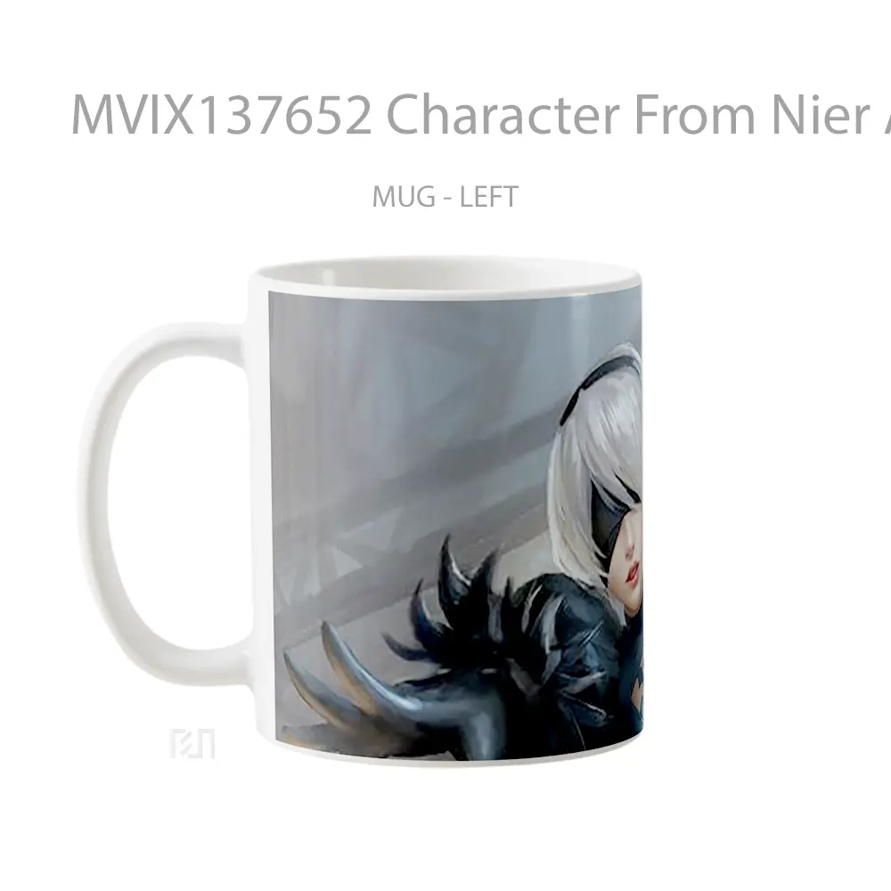 Mug Character From Nier Automata Cangkir Gamer - All-side / Desain