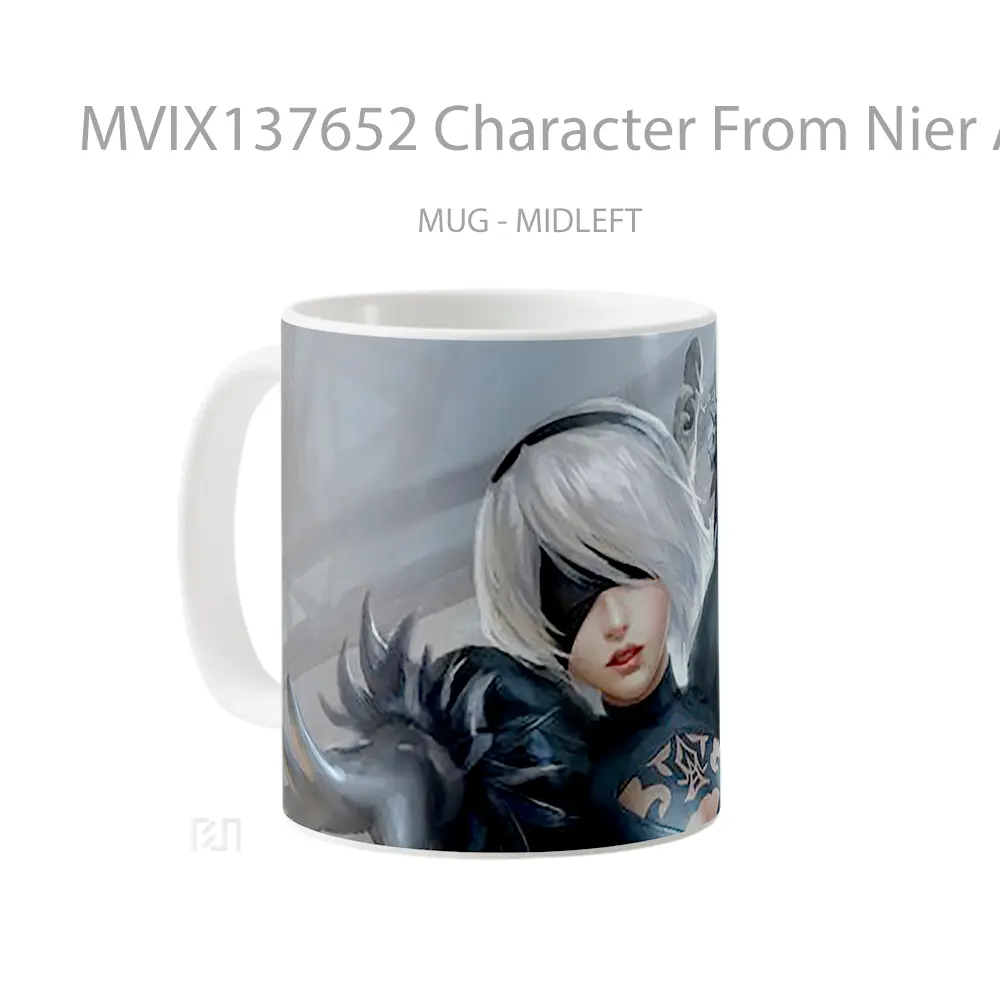 Mug Character From Nier Automata Cangkir Gamer - All-side / Desain