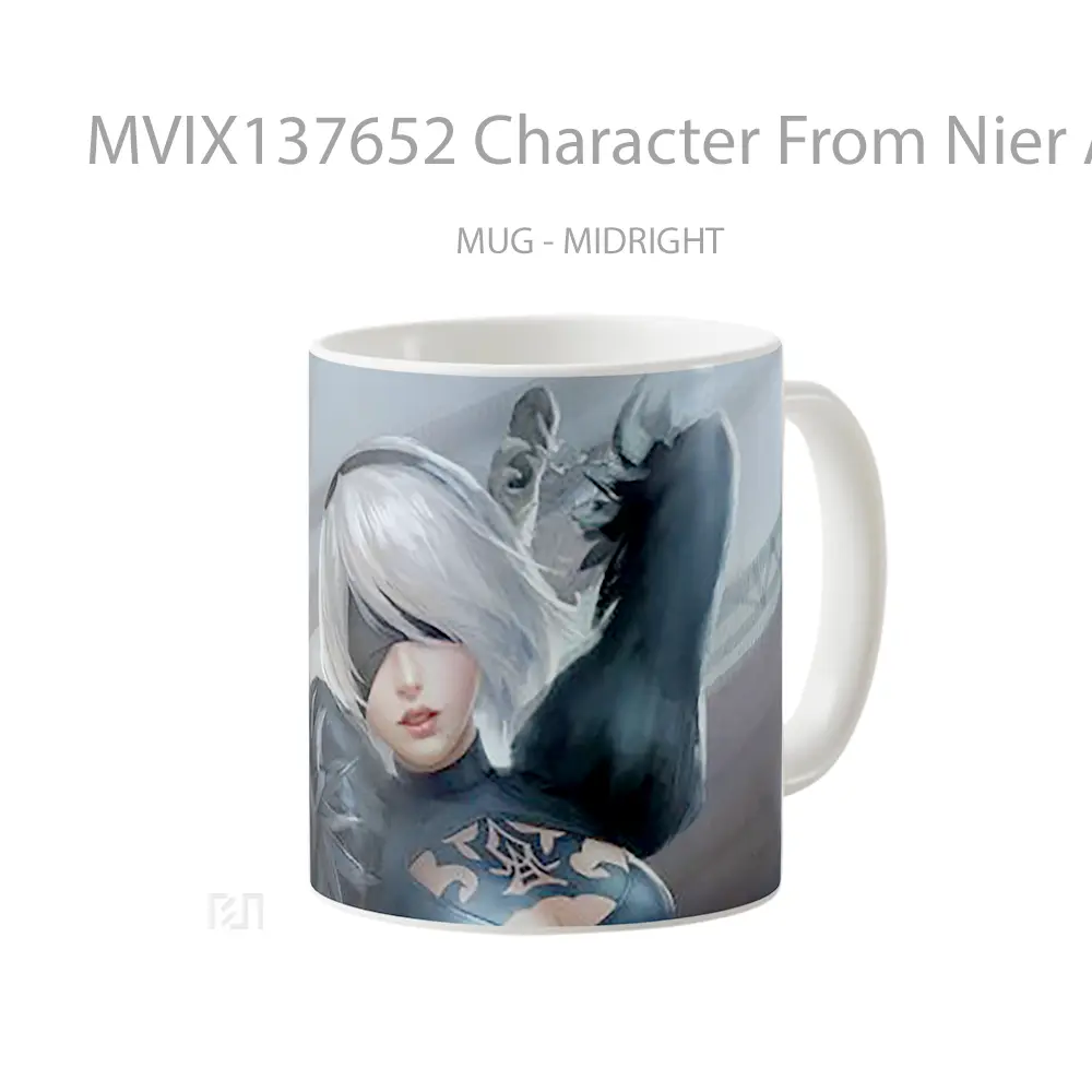 Mug Character From Nier Automata Cangkir Gamer - All-side / Desain