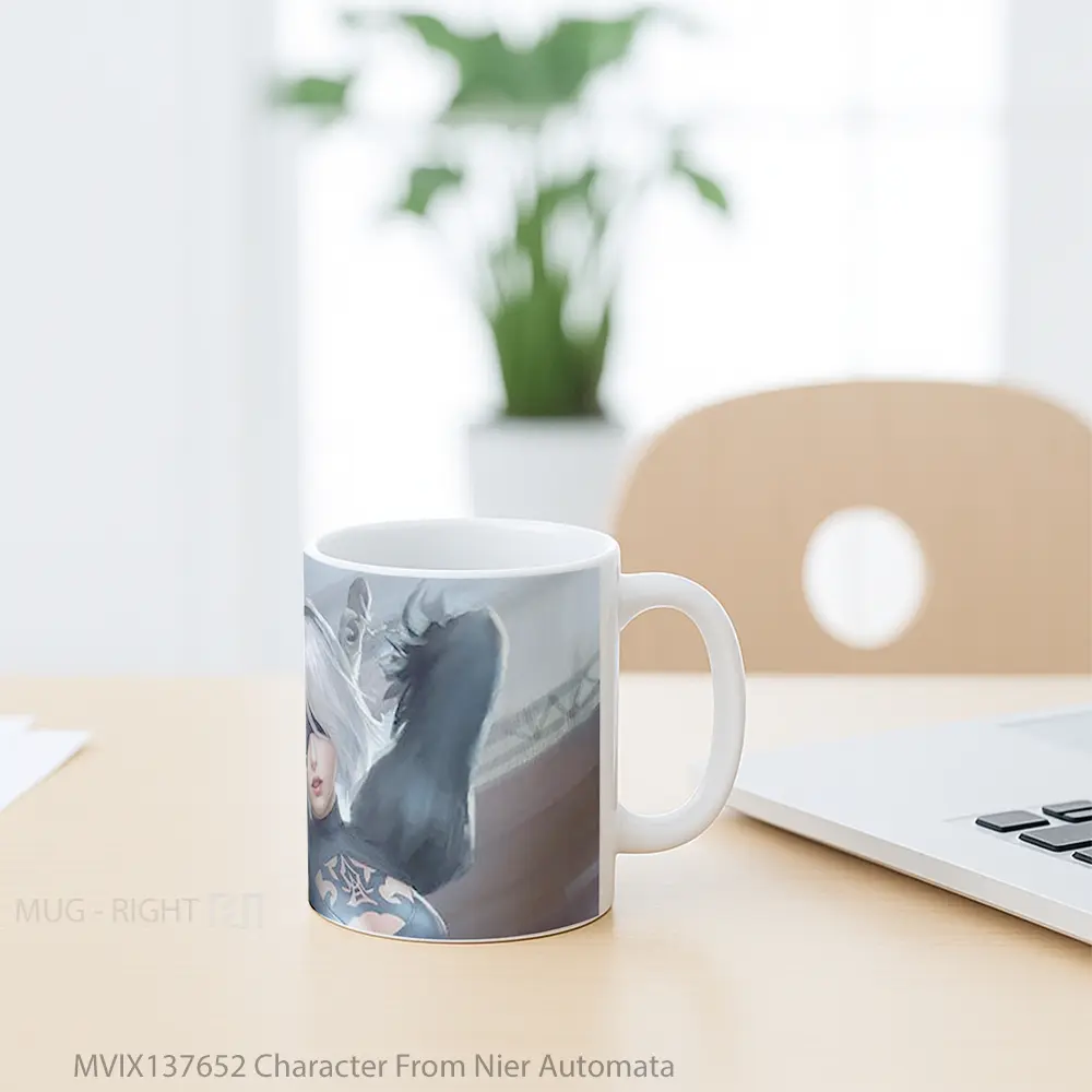 Mug Character From Nier Automata Cangkir Gamer - All-side / Desain