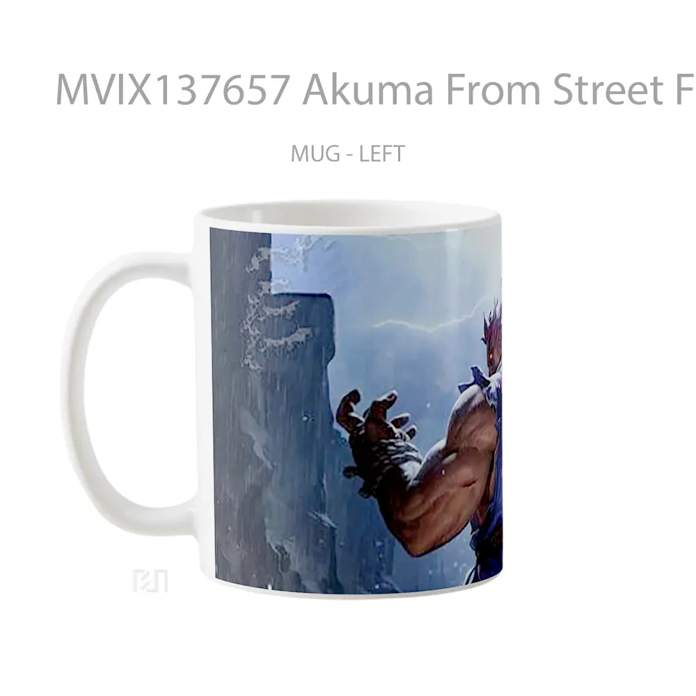 Mug Akuma From Street Fighter V2 Cangkir Gamer - All-side / Desain