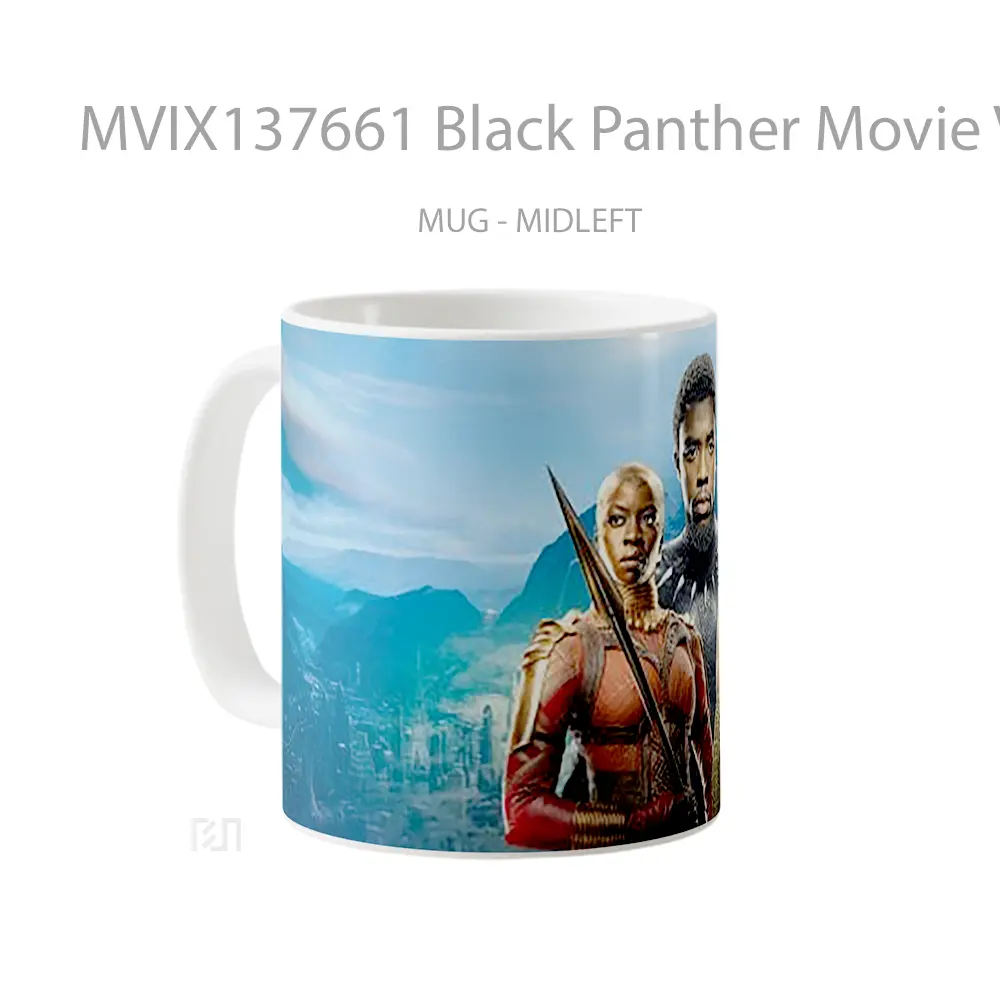 Mug Black Panther Movie V2 Gelas Superhero - All-side / Desain