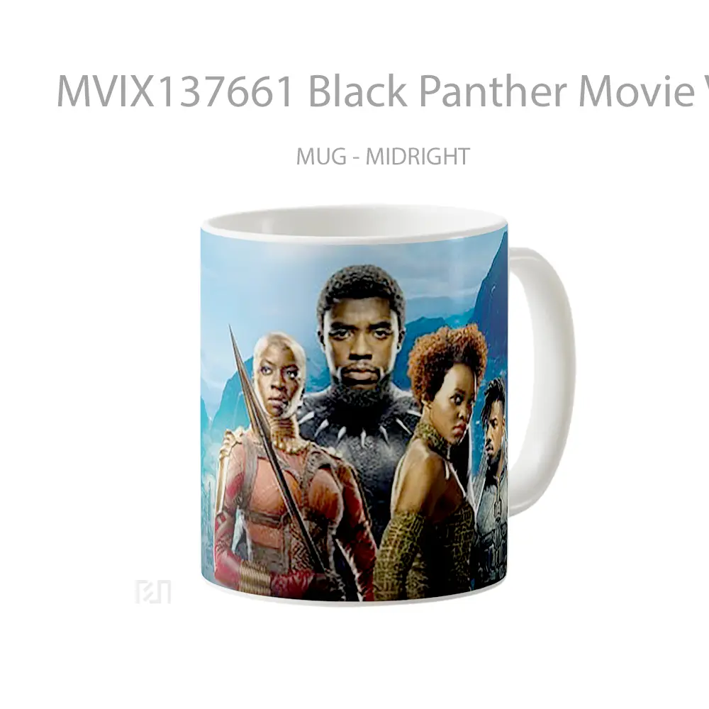 Mug Black Panther Movie V2 Gelas Superhero - All-side / Desain