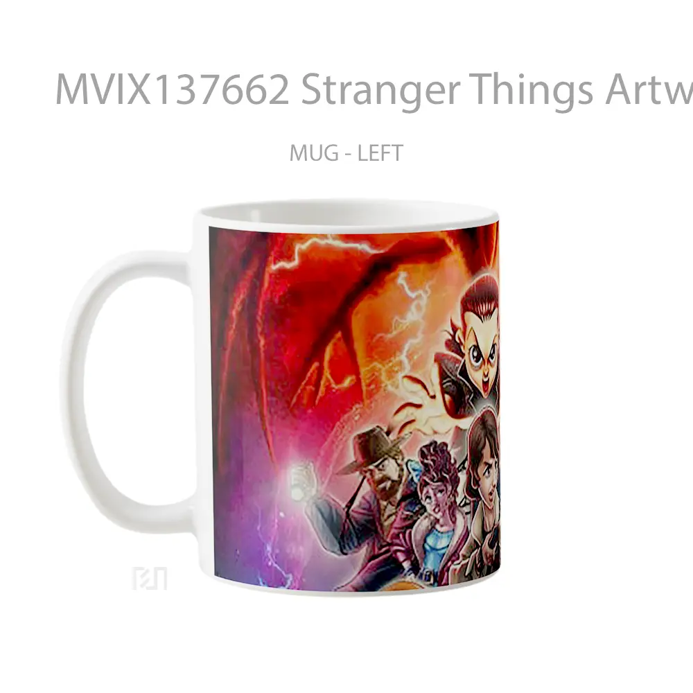 Mug Stranger Things Artwork Gelas Seni Modern - All-side / Desain