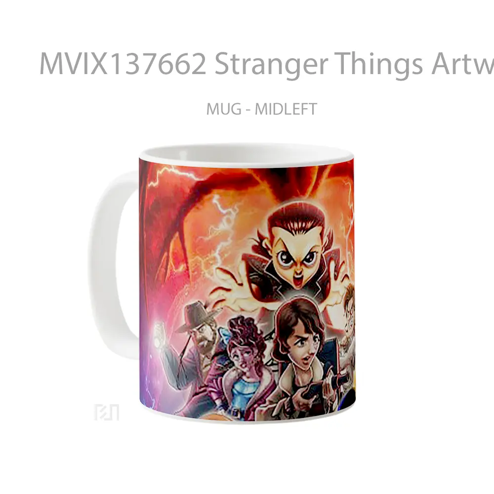 Mug Stranger Things Artwork Gelas Seni Modern - All-side / Desain