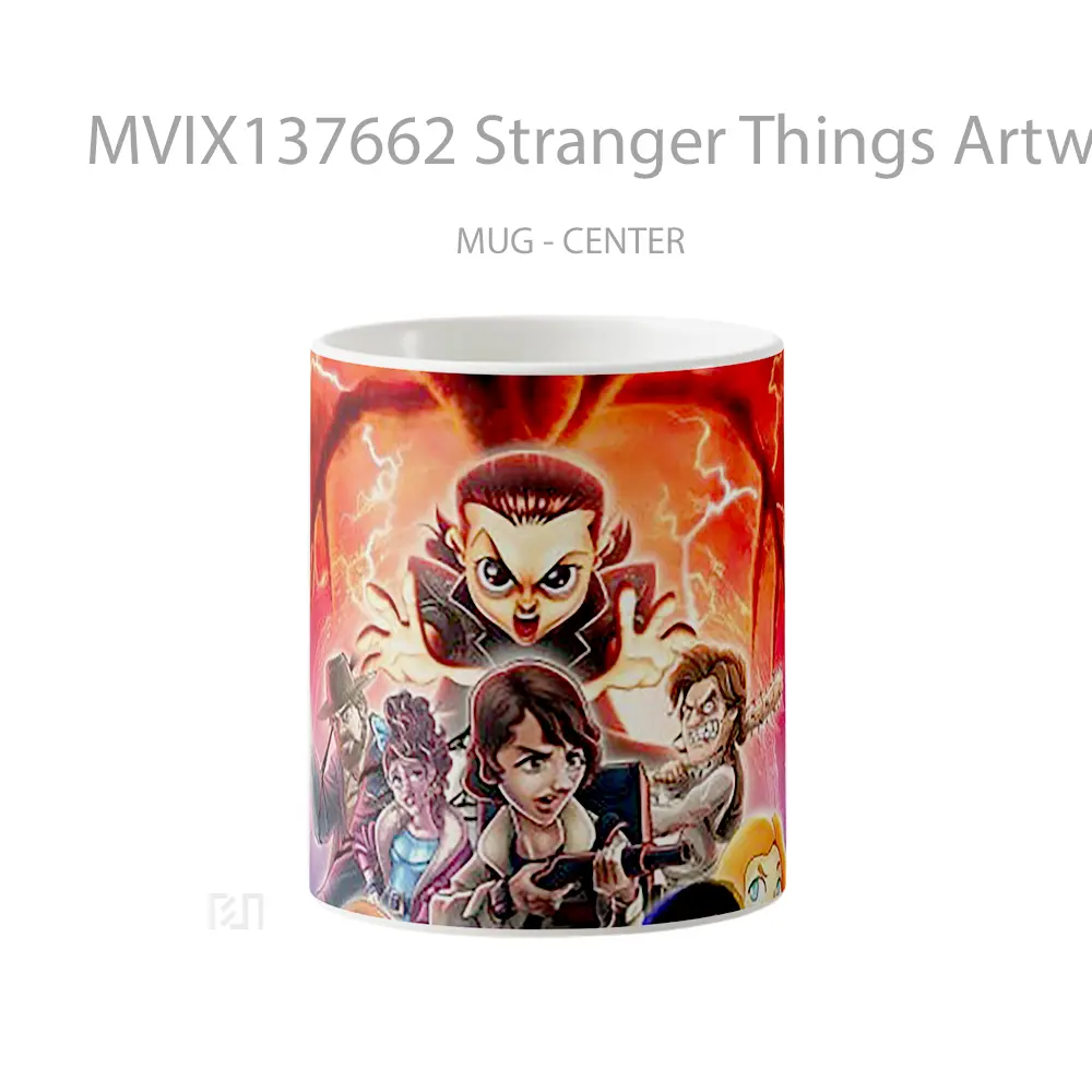 Mug Stranger Things Artwork Gelas Seni Modern