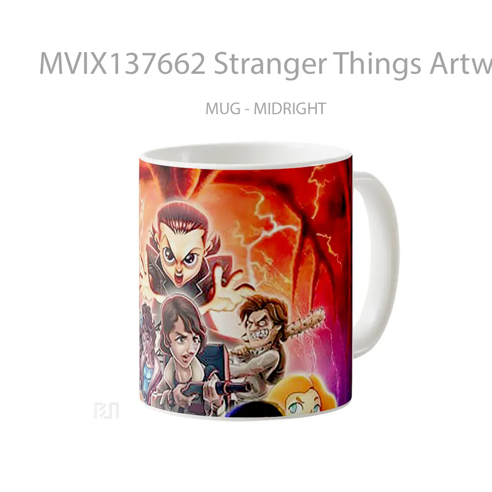 Mug Stranger Things Artwork Gelas Seni Modern - All-side / Desain