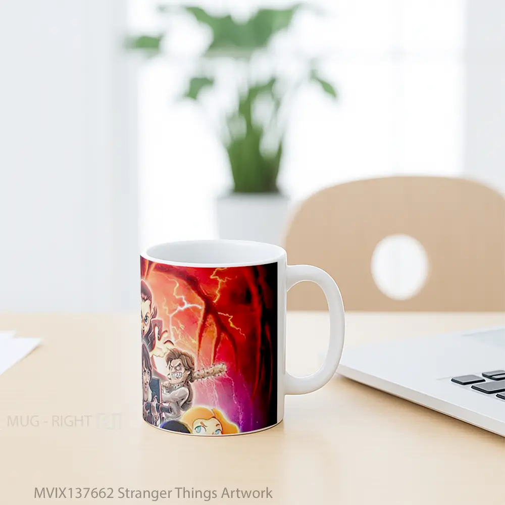 Mug Stranger Things Artwork Gelas Seni Modern - All-side / Desain