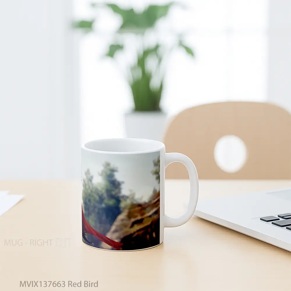 Mug Red Bird Gelas Hewan Lucu - All-side / Desain