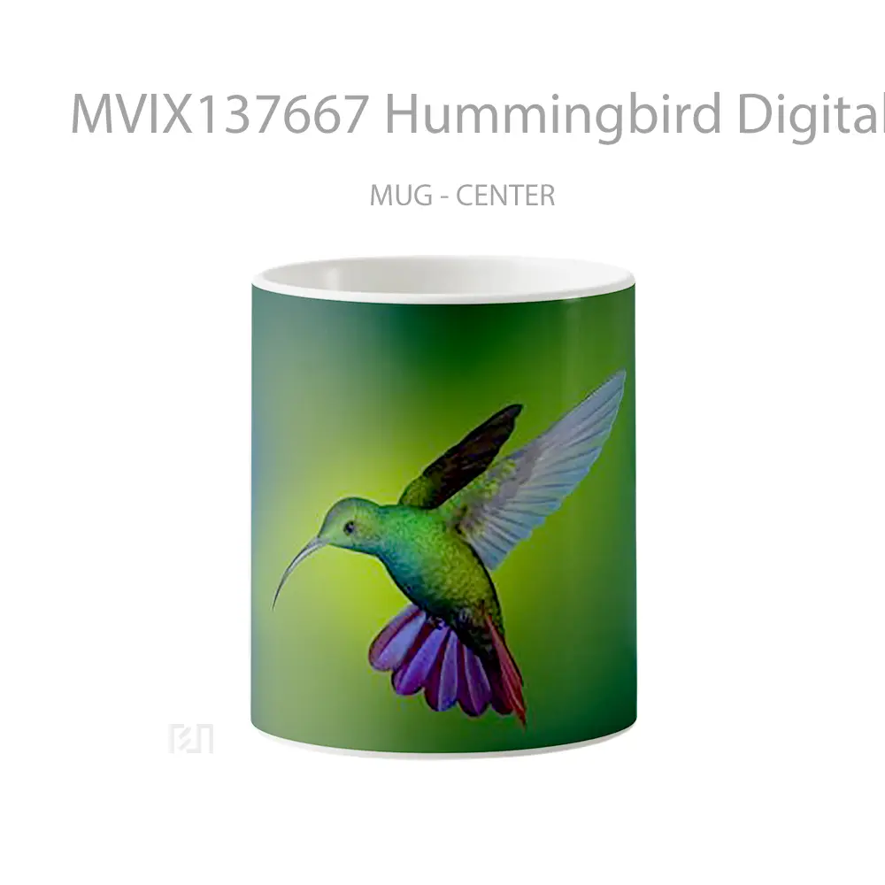 Mug Hummingbird Digital Art Gelas Seni Modern