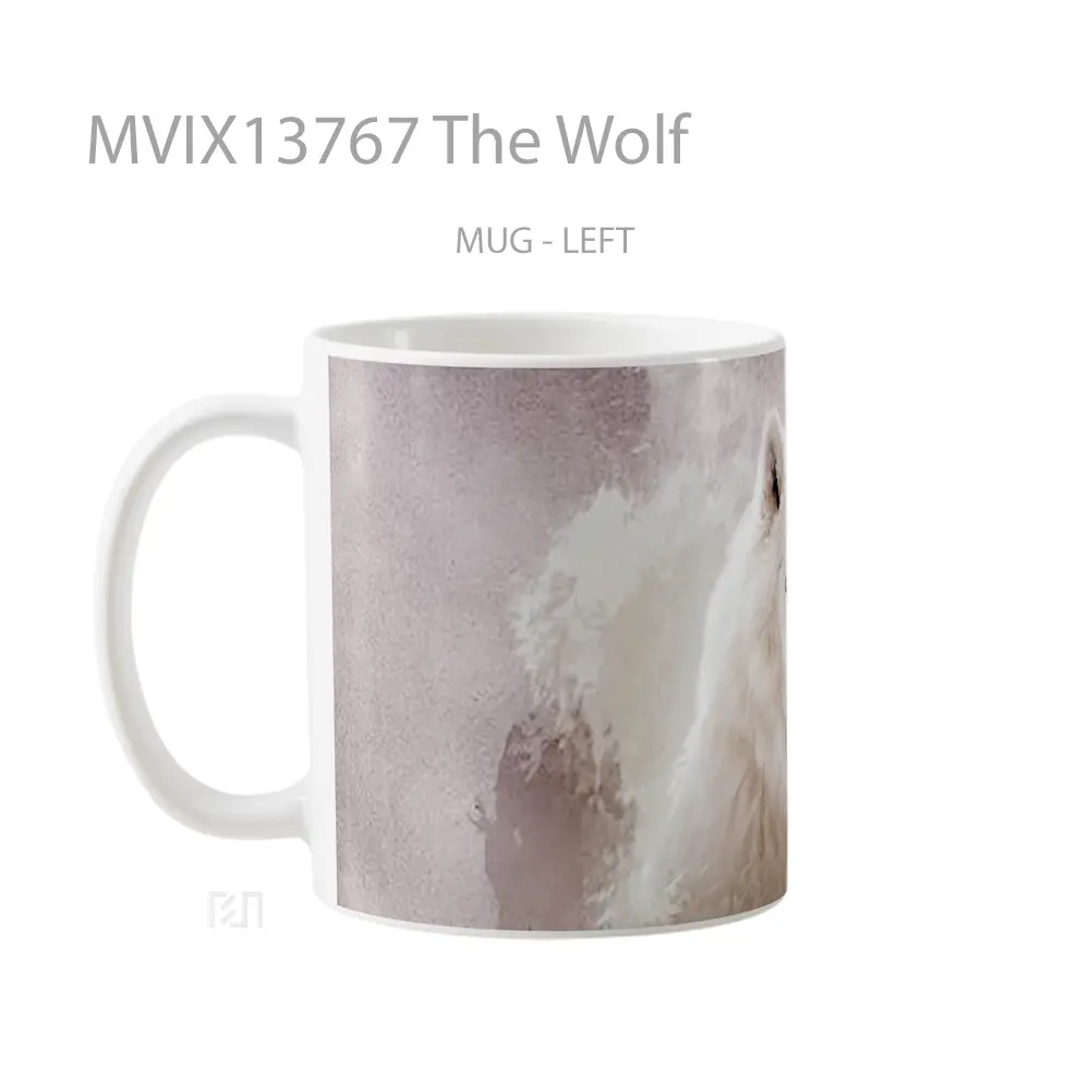 Mug The Wolf Gelas Hewan Lucu - All-side / Desain