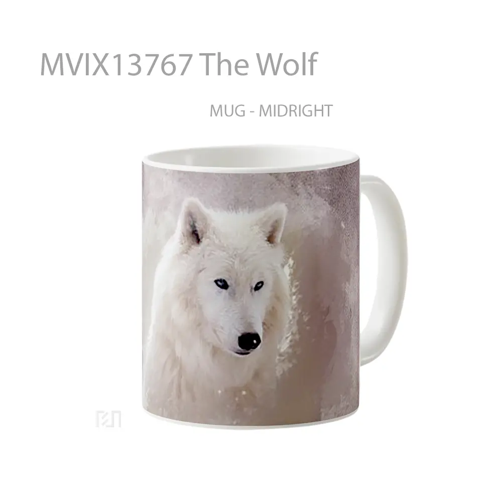 Mug The Wolf Gelas Hewan Lucu - All-side / Desain
