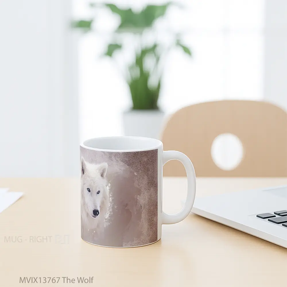Mug The Wolf Gelas Hewan Lucu - All-side / Desain