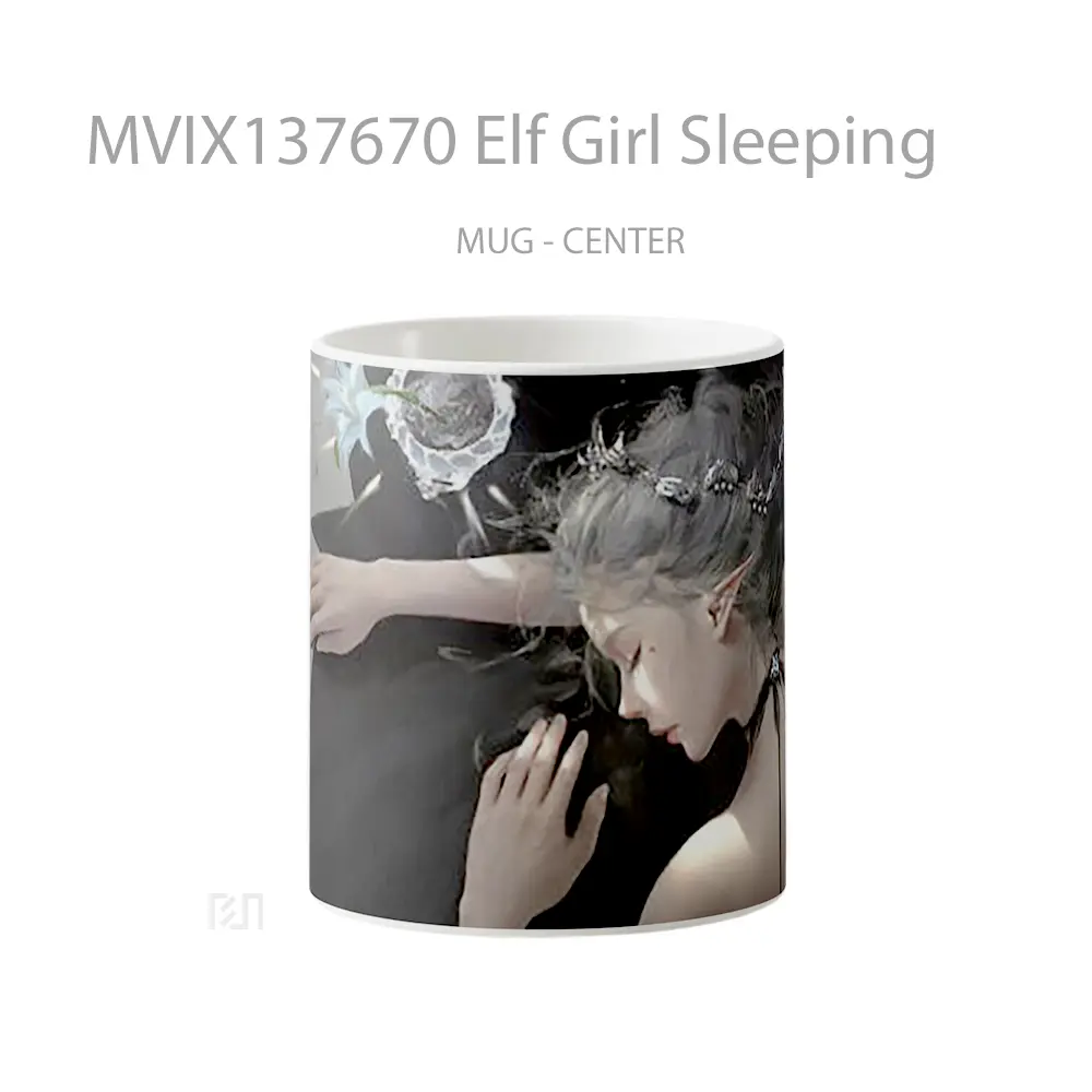 Mug Elf Girl Sleeping Gelas Fantasi
