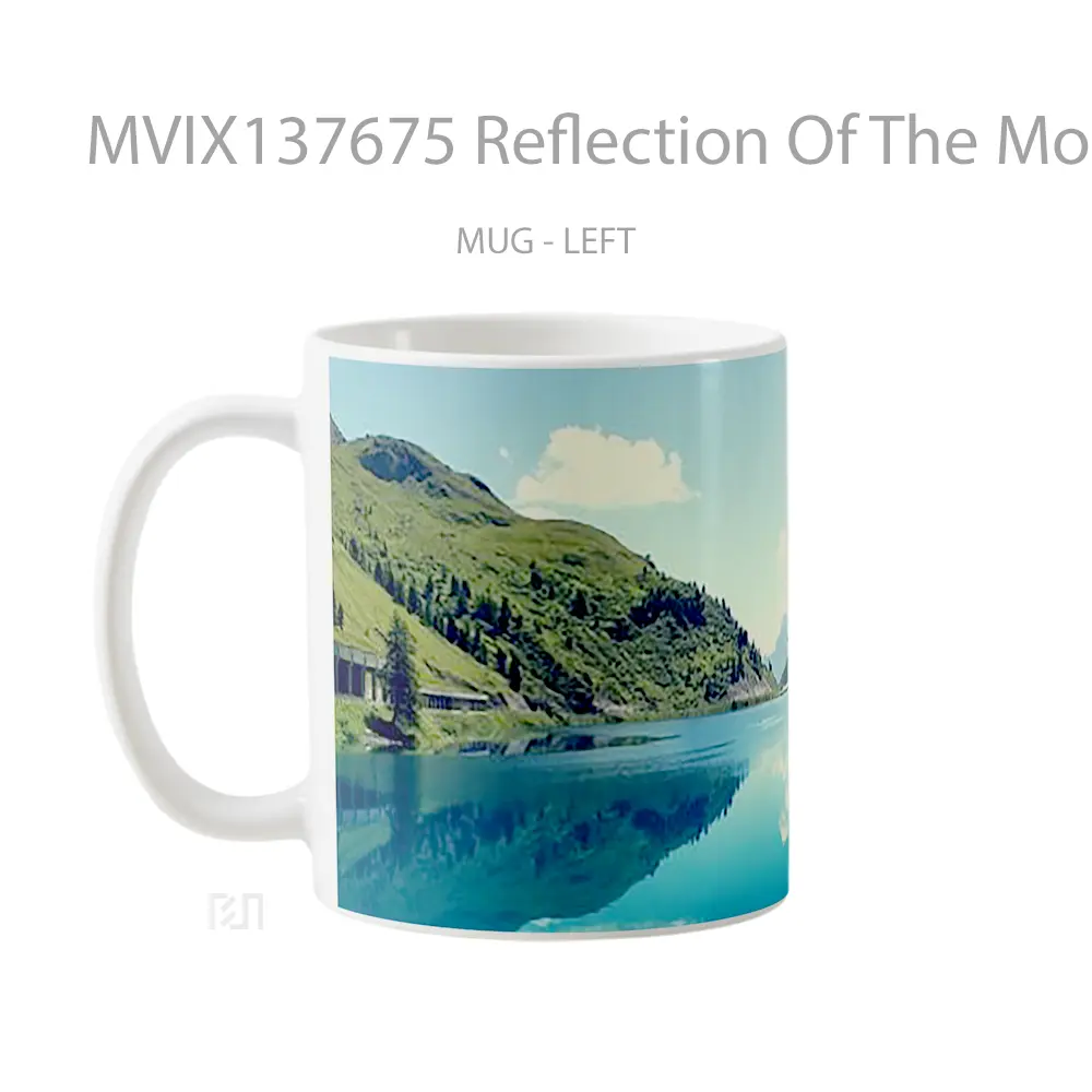 Mug Reflection Of The Mountains Gelas Pemandangan Alam - All-side / Desain