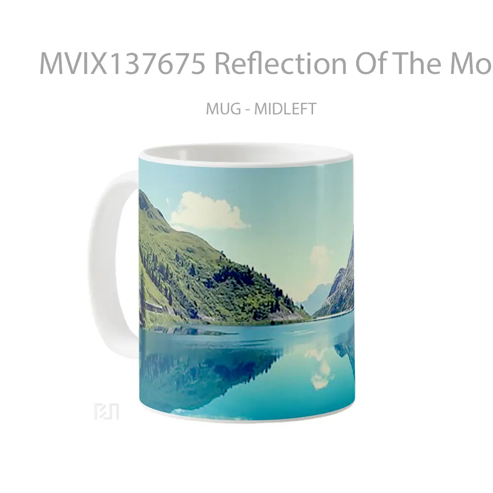 Mug Reflection Of The Mountains Gelas Pemandangan Alam - All-side / Desain