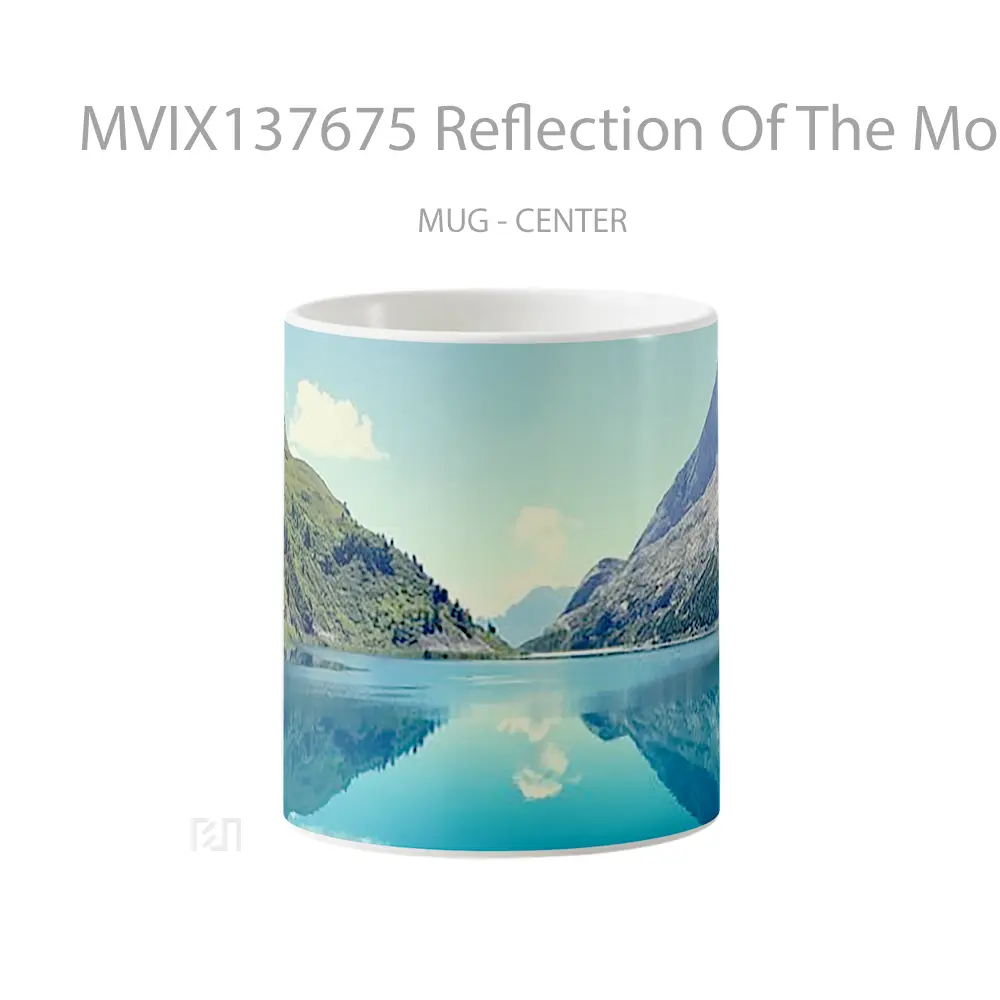 Mug Reflection Of The Mountains Gelas Pemandangan Alam