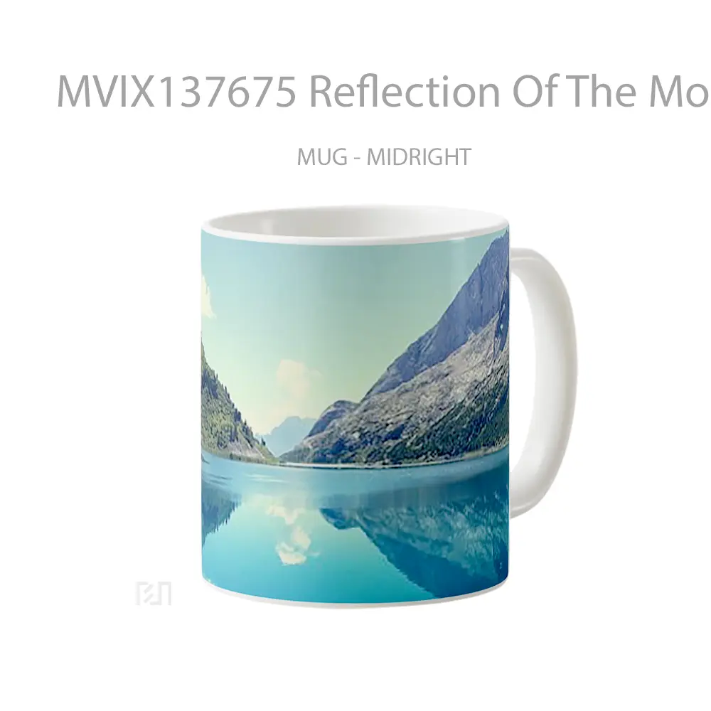 Mug Reflection Of The Mountains Gelas Pemandangan Alam - All-side / Desain