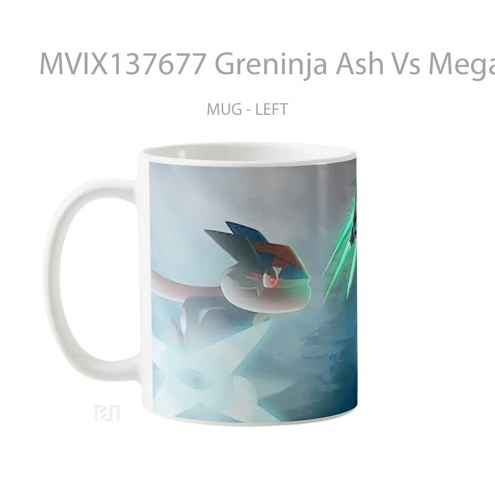 Mug Greninja Ash Vs Mega Charizard Gelas Keramik Unik - All-side / Desain