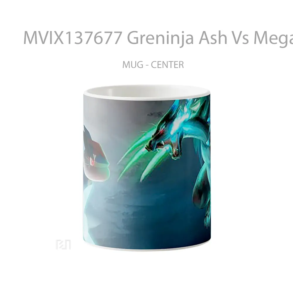 Mug Greninja Ash Vs Mega Charizard Gelas Keramik Unik