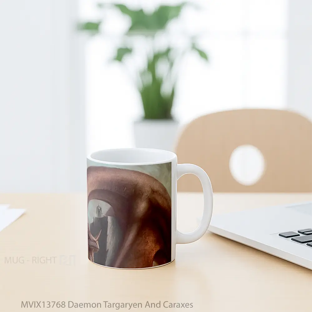 Mug Daemon Targaryen And Caraxes Gelas Keramik Unik - All-side / Desain